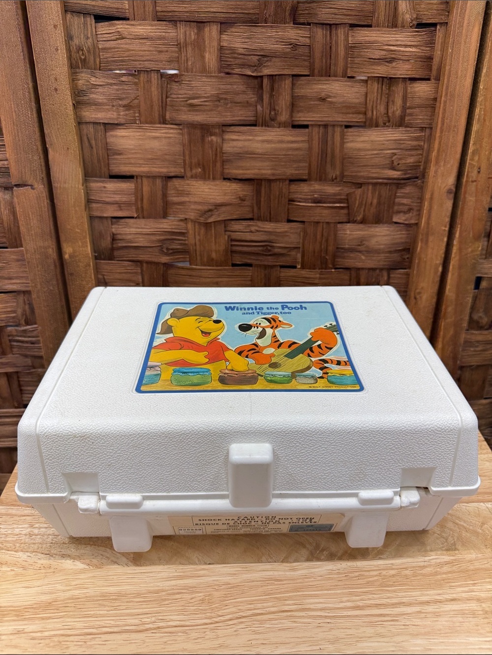 Tested VTG Sears fisher price vintage turntable Winnie the Pooh and tiger